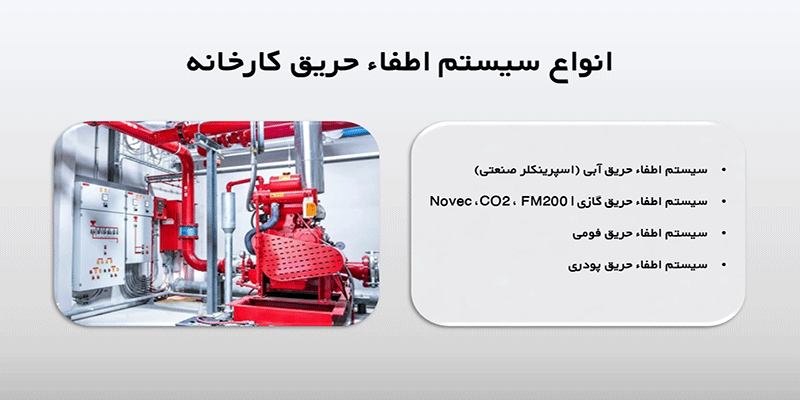 انواع سیستم اطفا کارخانه